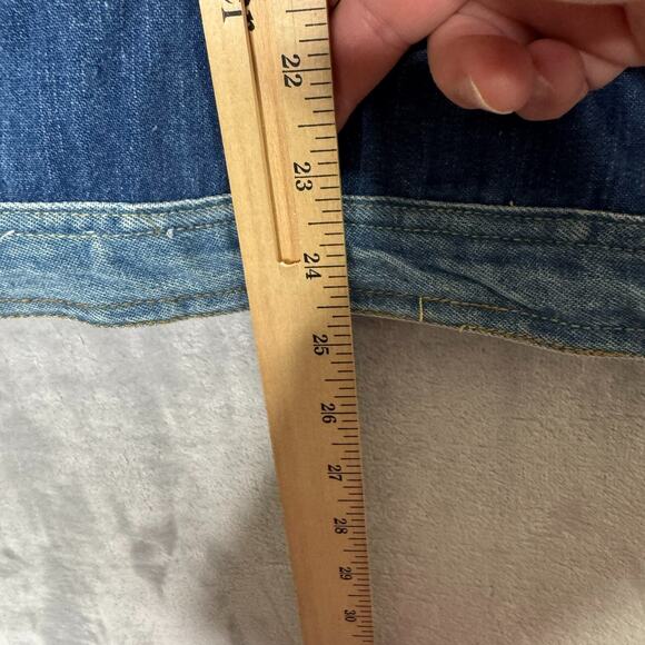 Susan Bristol Denim Vest M Vtg 90's Y2K Button Down Colorful Artsy Floral Indie - Picture 8 of 8